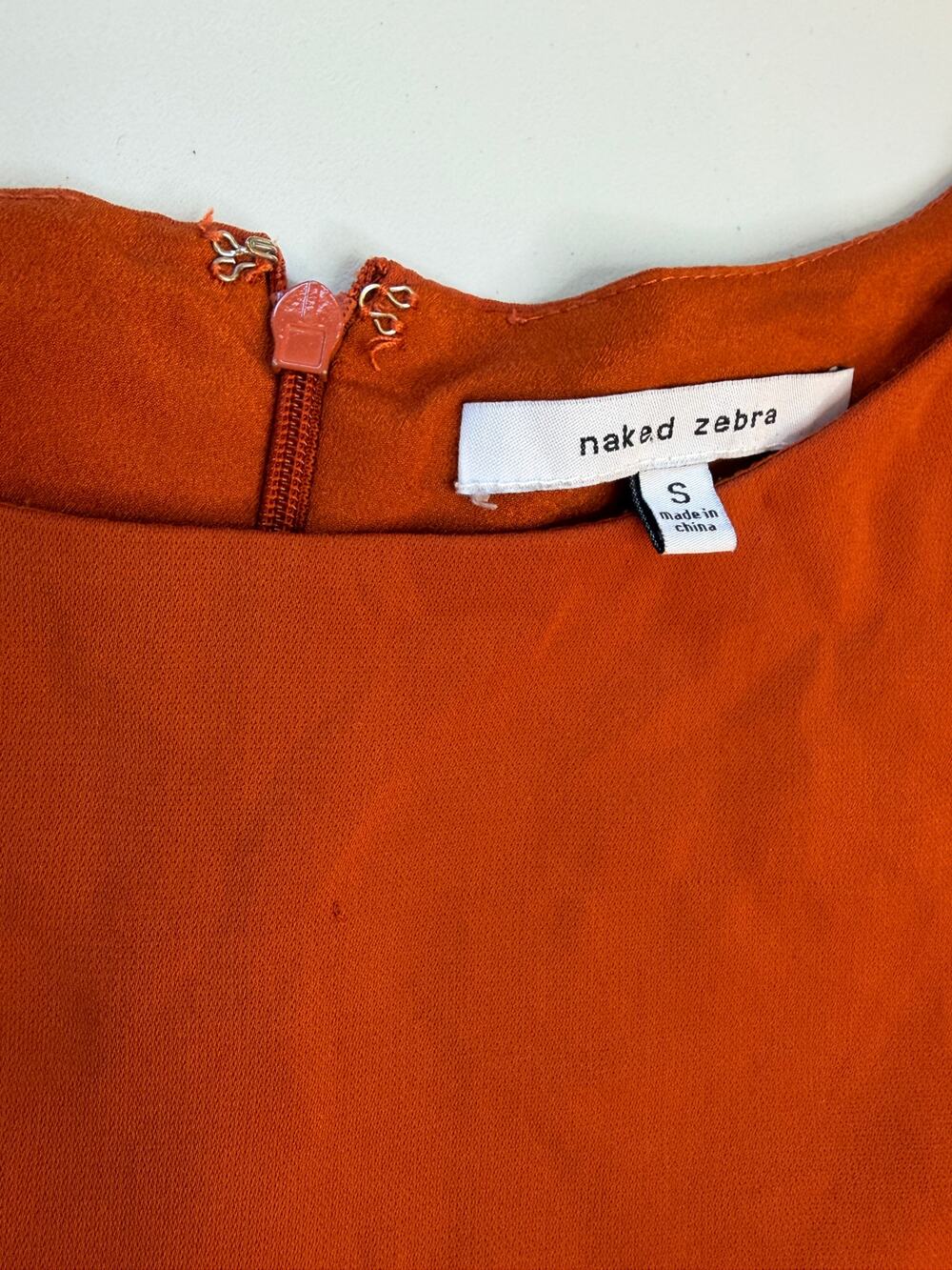 Naked Zebra Orange Dress - Size Small
